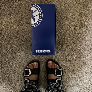 Women Arizona Big Buckle Birkenstock /Black Leather